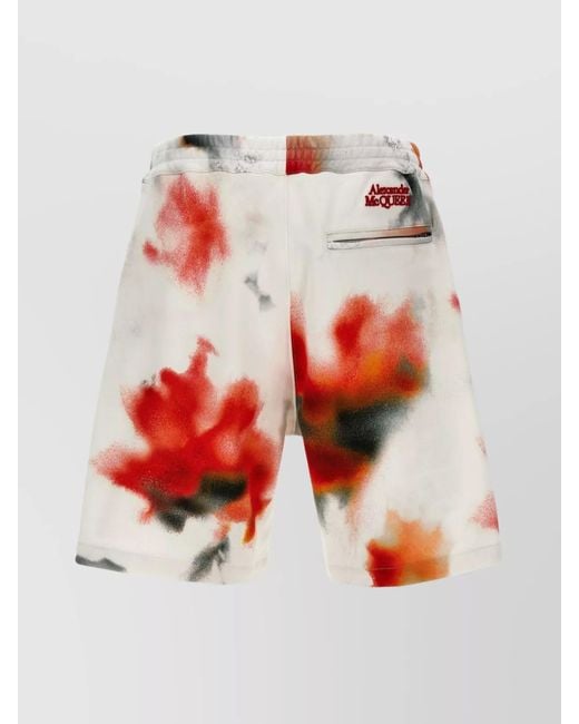 McQueen Cotton Mid-Rise Knee-Length Tailored Shorts for men