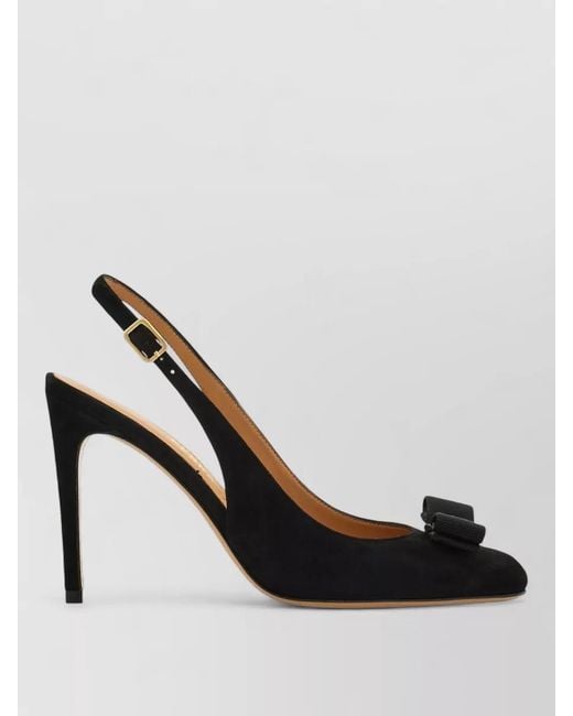 Ferragamo Black Vara Bow Slingback