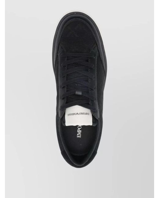 Emporio Armani Multicolor Canvas Low-Top Sneakers for men