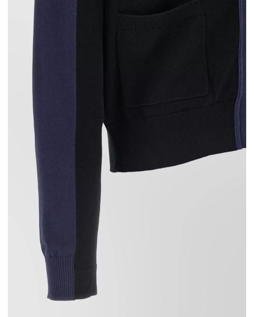 Kiko Kostadinov Blue Cotton Zip-Up Cardigan for men