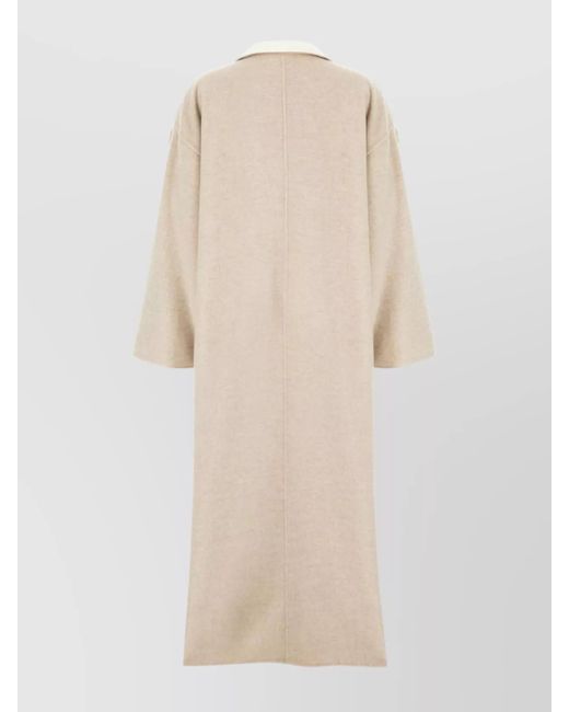 Max Mara Natural Wool Blend Oversized Coat