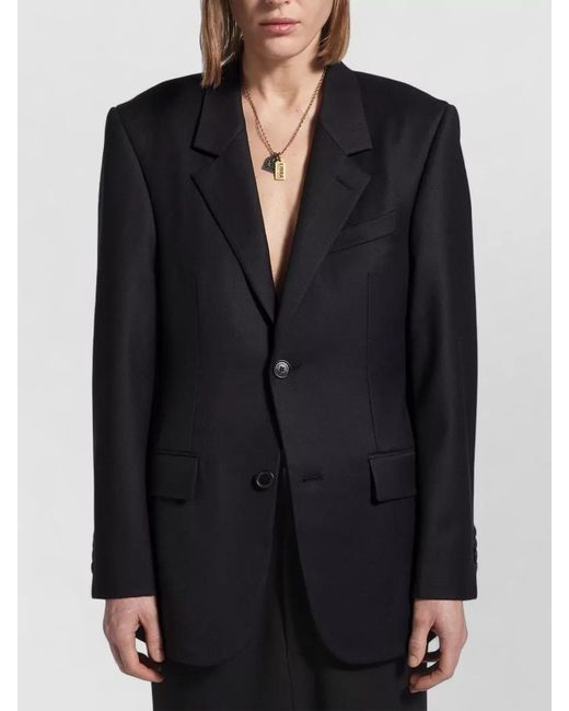 Balenciaga Blue Wool Single-Breasted Tailored Blazer