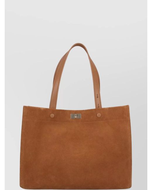 Anya Hindmarch Brown Shopper Leather Tote Bag