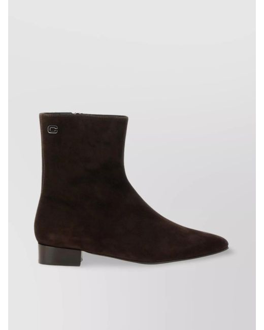 CAREL PARIS Black Leather Ankle Boots