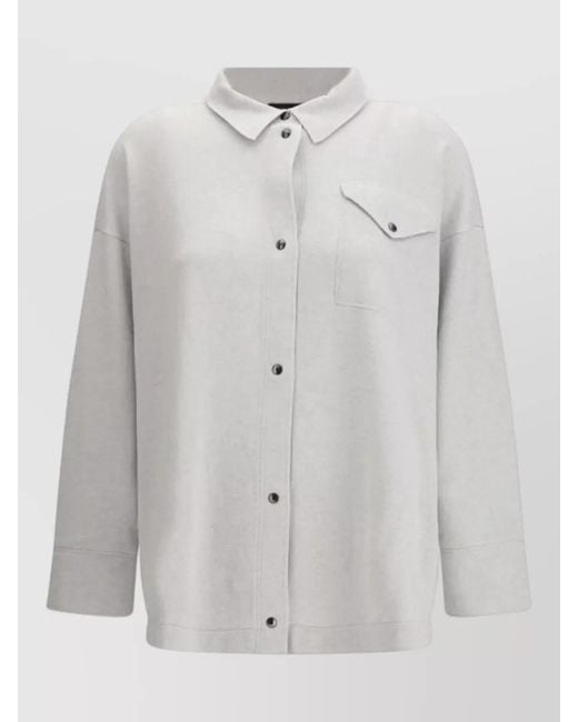 Fabiana Filippi White Wool Fitted Jacket
