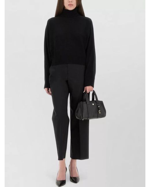 Michael Kors Black Wool Cropped Sweatshirt