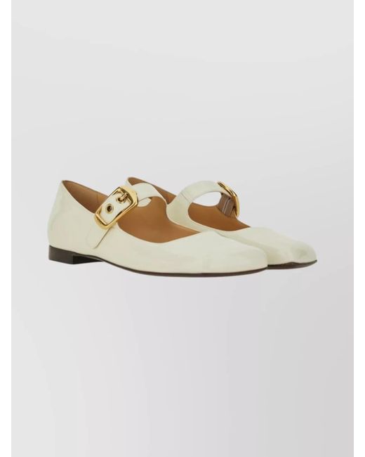 Chloé Metallic Leather Polly Ballerina Shoes