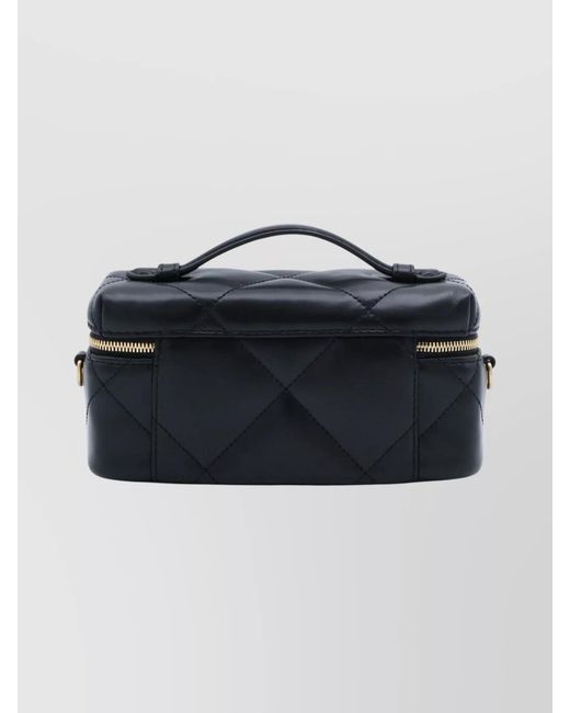 Tory Burch Blue Kira Leather Vanity Case Shoulder Bag