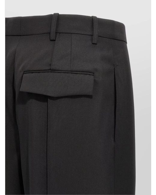 Wardrobe NYC Black Wool Wide-Leg Trousers