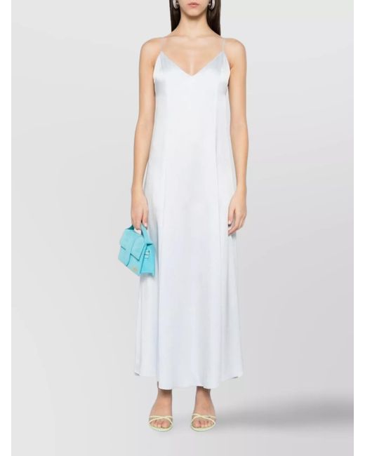 Forte_forte White Satin Midi Slipdress