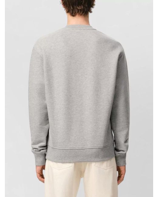 AMI White Cotton Crewneck Sweatshirt for men