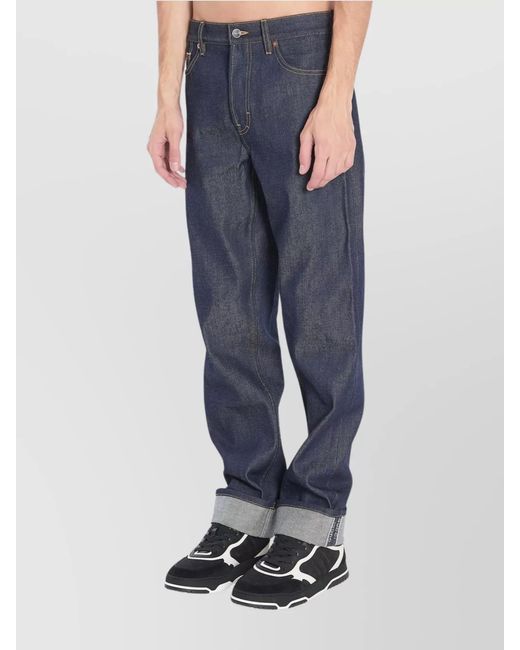 Gucci Blue Denim Straight-Leg Trousers for men