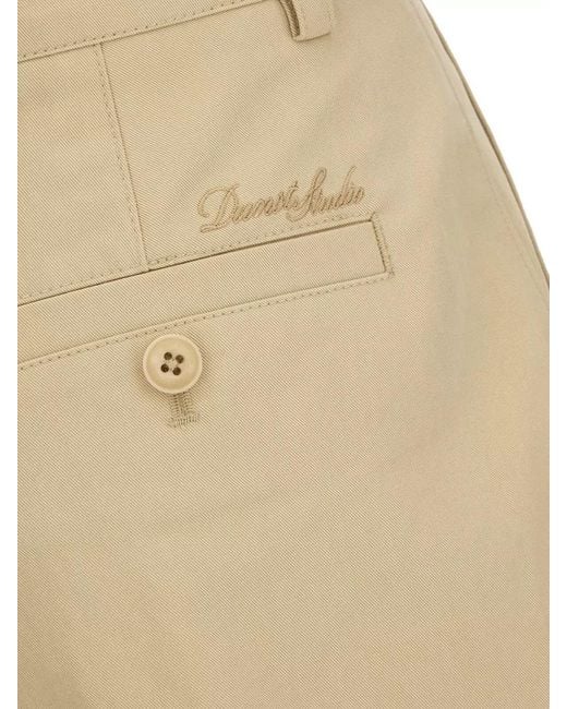DUNST Natural Cotton Blend Bermuda Shorts Belt Loops
