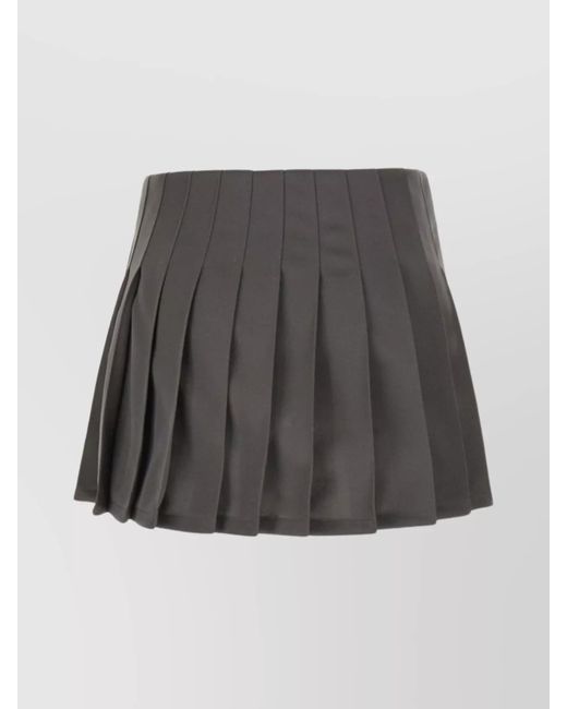 Ambush Black Two Tone Pleated Miniskirt