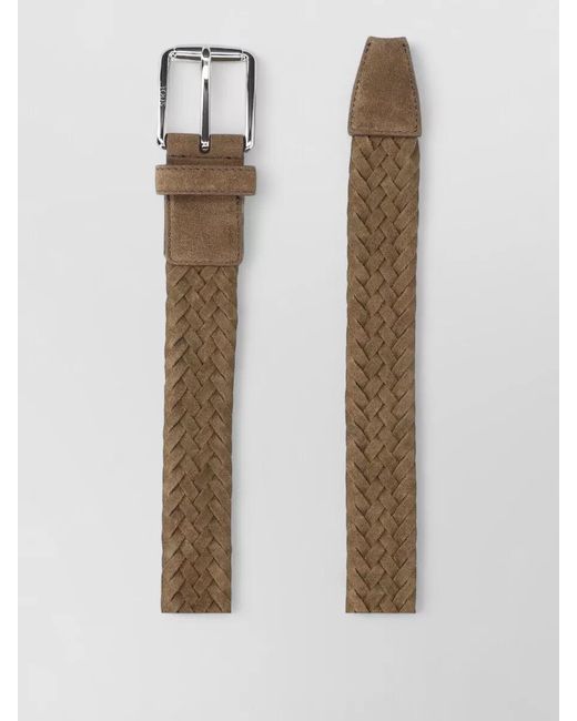 Tod's White Adjustable Braided Belts For Versatile Styling for men