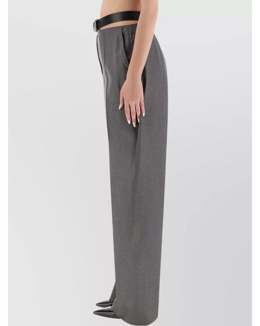 Stella McCartney Gray Straight-Leg Trousers