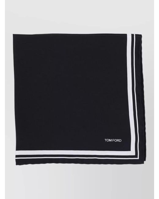 Tom Ford Black Silk Pocket Square for men