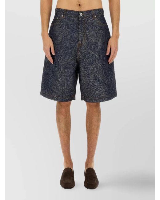 Etro Blue Bermuda Chino Shorts for men