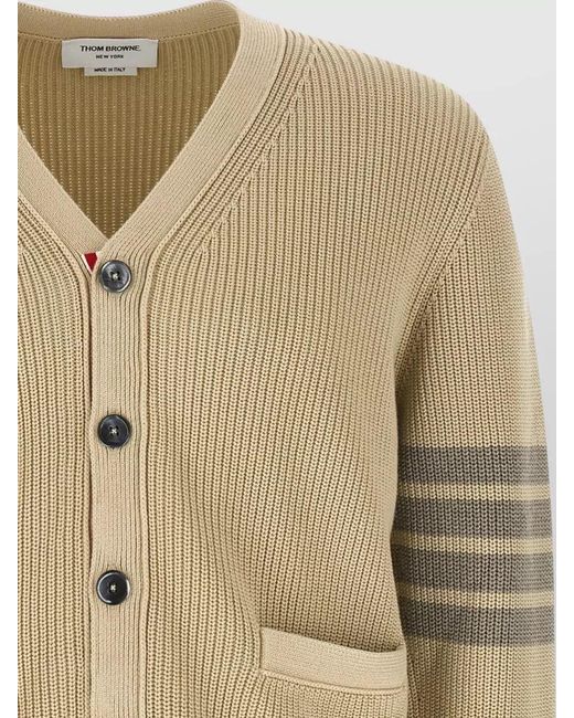 Thom Browne Natural Cotton Cardigan for men