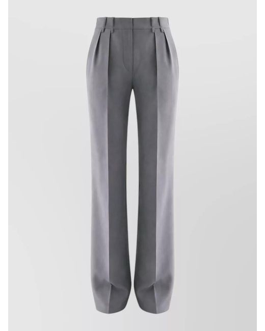 Jil Sander Gray Wool Wide-Leg Trousers