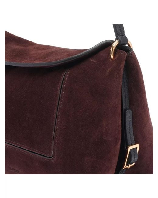 Wandler Purple Shoulder Bag With Front Pocket And-Tone Hardware