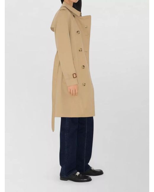 Burberry Natural Cotton Double-Breasted Trench Coat