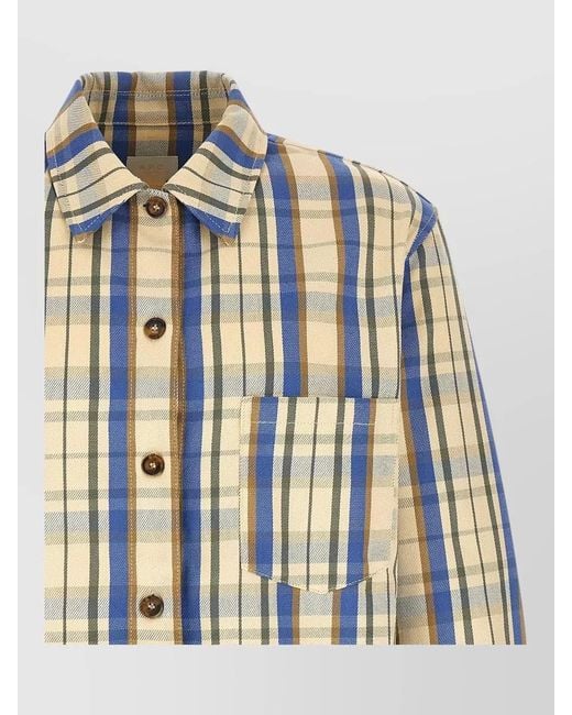 A.P.C. Multicolor Nathan Shirt Plaid Long Sleeves Chest Pocket for men