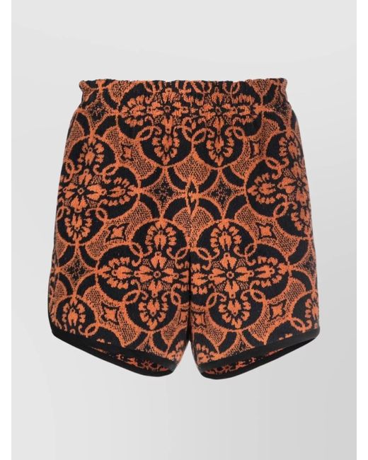 MARINE SERRE White Towelling Finish Running Shorts With Graphic Print for men