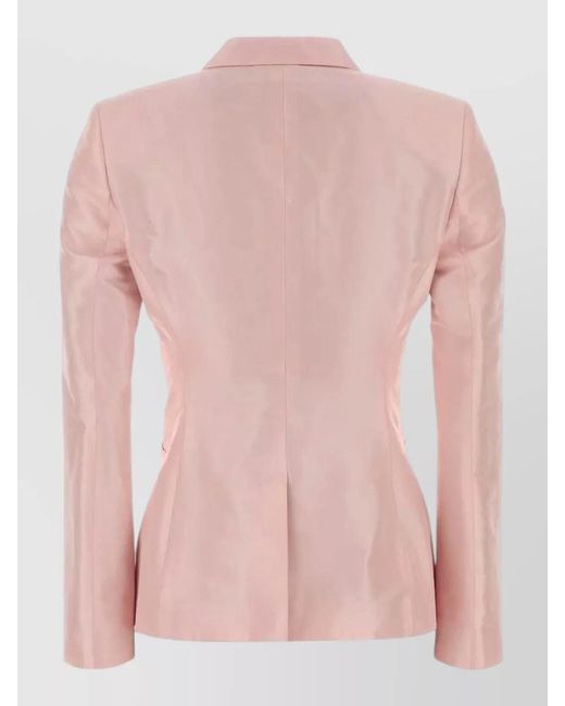 Gucci Pink Silk Faille Single-Breasted Suit Jacket