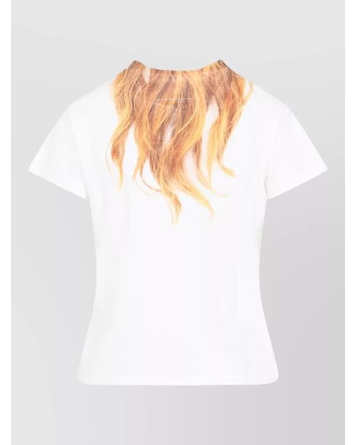MM6 by Maison Margiela White Cotton Short-Sleeve T-Shirt