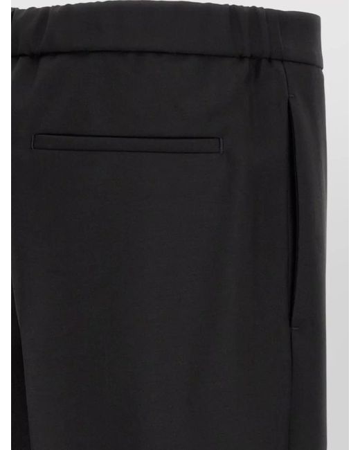 Jil Sander Black Tailored Pants 06 Front Pleats Pockets for men