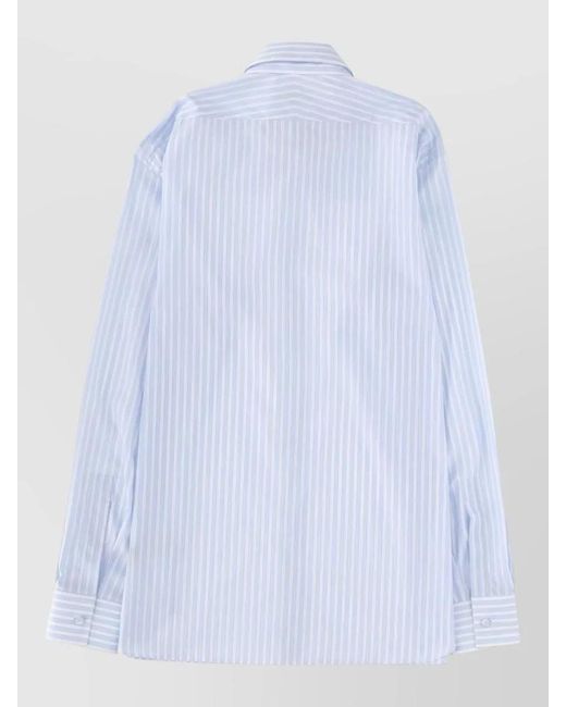 Tom Ford Blue Striped Cotton Shirt for men