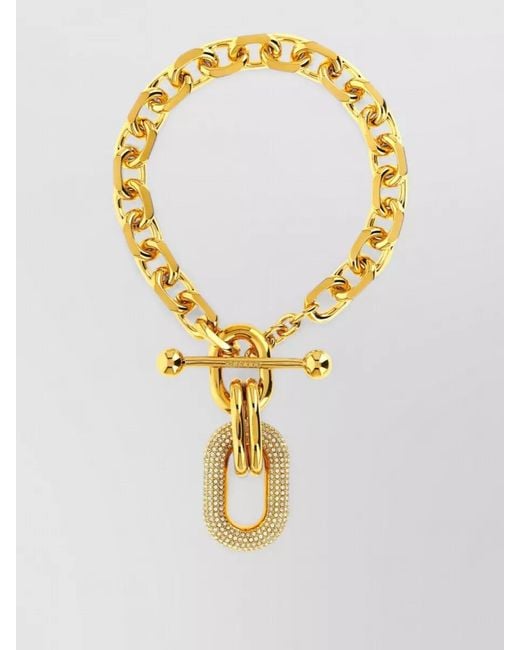 Rabanne Metallic Crystal-Embellished Necklace