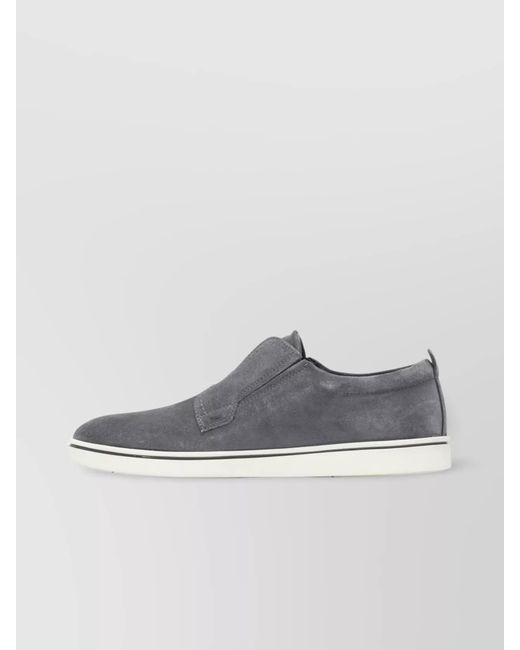 Ferragamo Gray Suede Leather Loafers for men