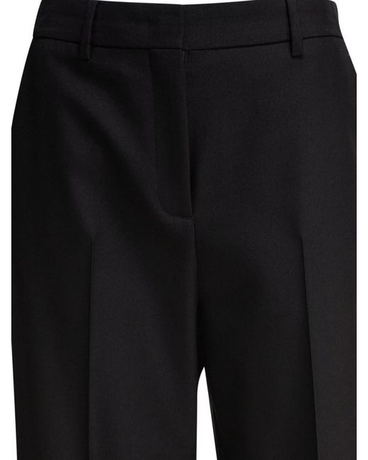 Valentino Garavani Black Virgin Wool Straight-Leg Tailored Trousers