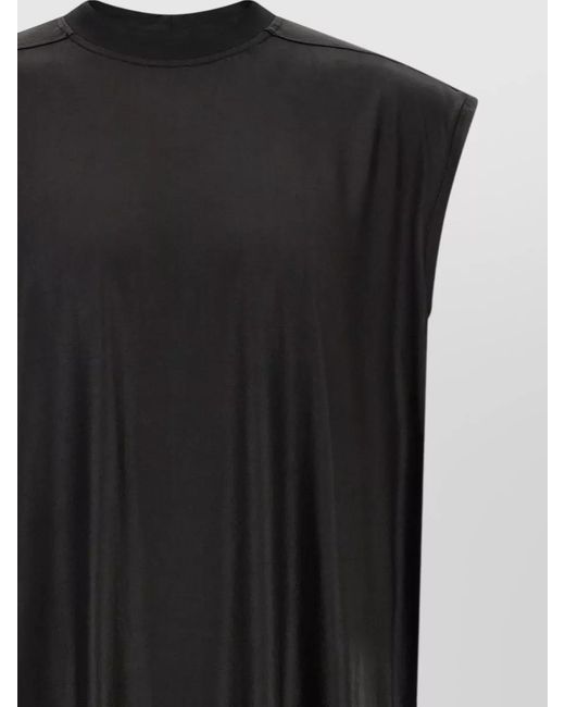 Rick Owens Black Trap T Crew Neck Sleeveless Top for men