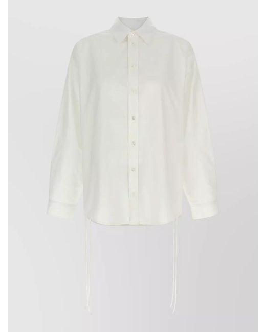 Balenciaga White Shirt Featuring Lace Up Front And Ties