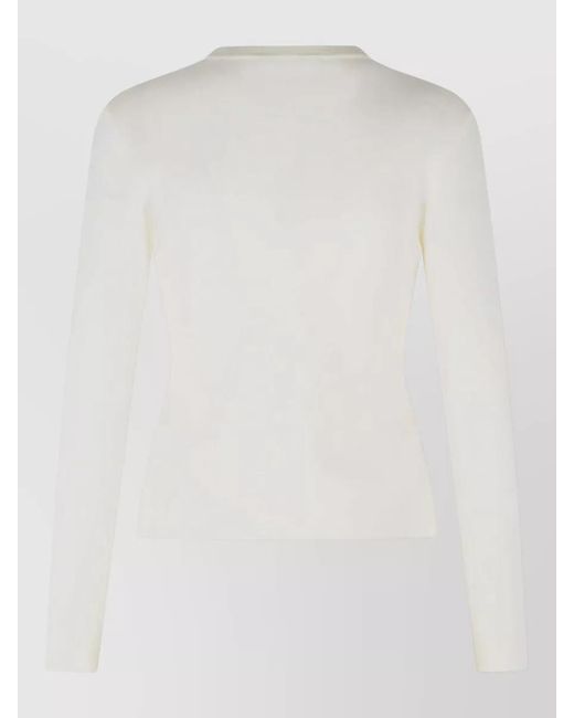 Max Mara White Virgin Wool Sweater
