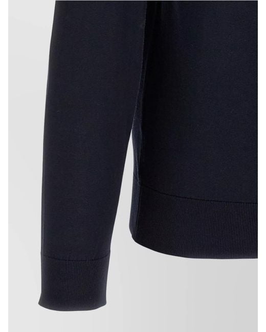 John Smedley Blue Cotton Crew-Neck Long-Sleeve Jumper for men