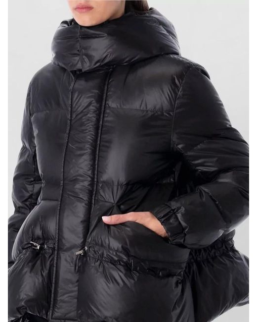 Sacai Black Hooded Short Padded Puffer Jacket