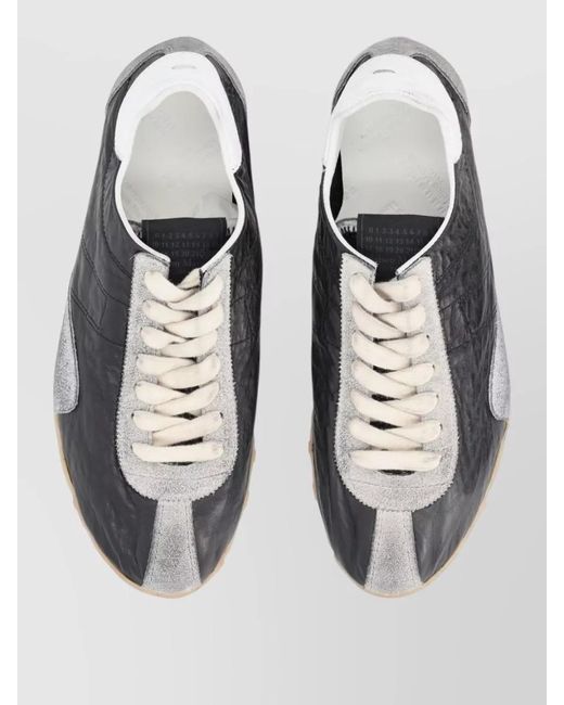 Maison Margiela Multicolor Lace Up Low Top Shoes Contrasting Panels