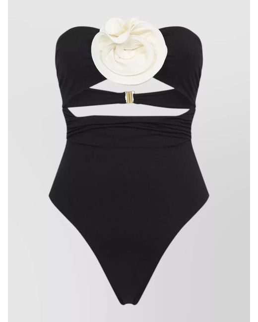 LaRevêche Black Hegra Strapless One Piece Cut Out