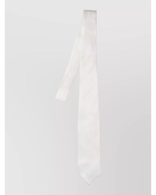 Cesare Attolini White Silk Tie for men