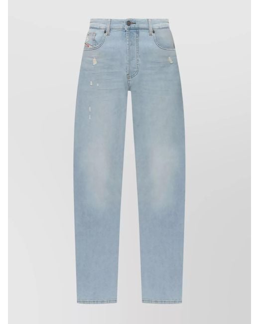 DIESEL Blue Straight Trousers