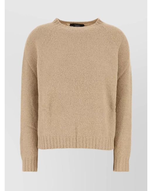 Weekend by Maxmara Natural Alpaca Blend Crew Neck Sweater