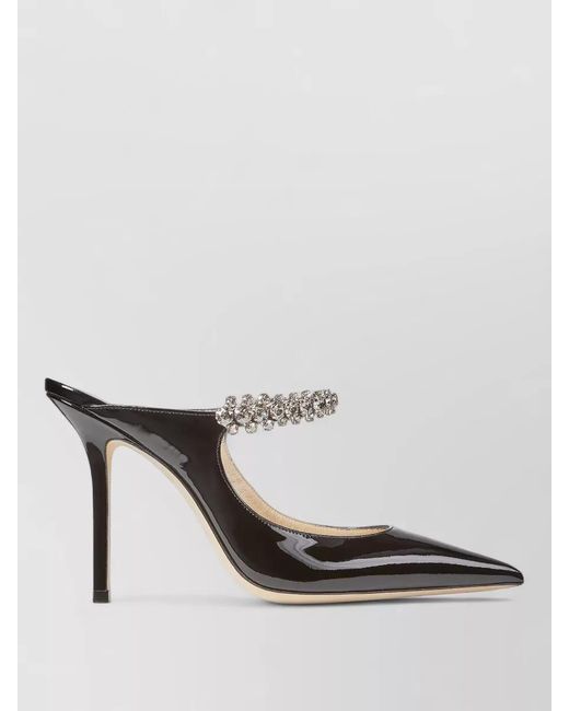 Jimmy Choo Multicolor Leather Crystal-Embellished Slip-On Pumps