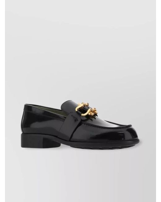Bottega Veneta Black Leather Madame Loafers