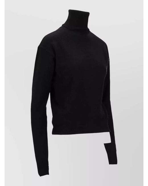 Saint Laurent Blue Cashmere Turtleneck Jumper
