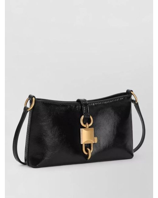 Dolce & Gabbana Black Lock Leather Shoulder Bag