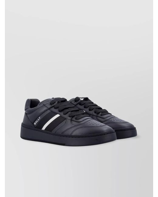 Bally Blue Rebby Sneakers With Rubber Sole And Perforated Toe for men